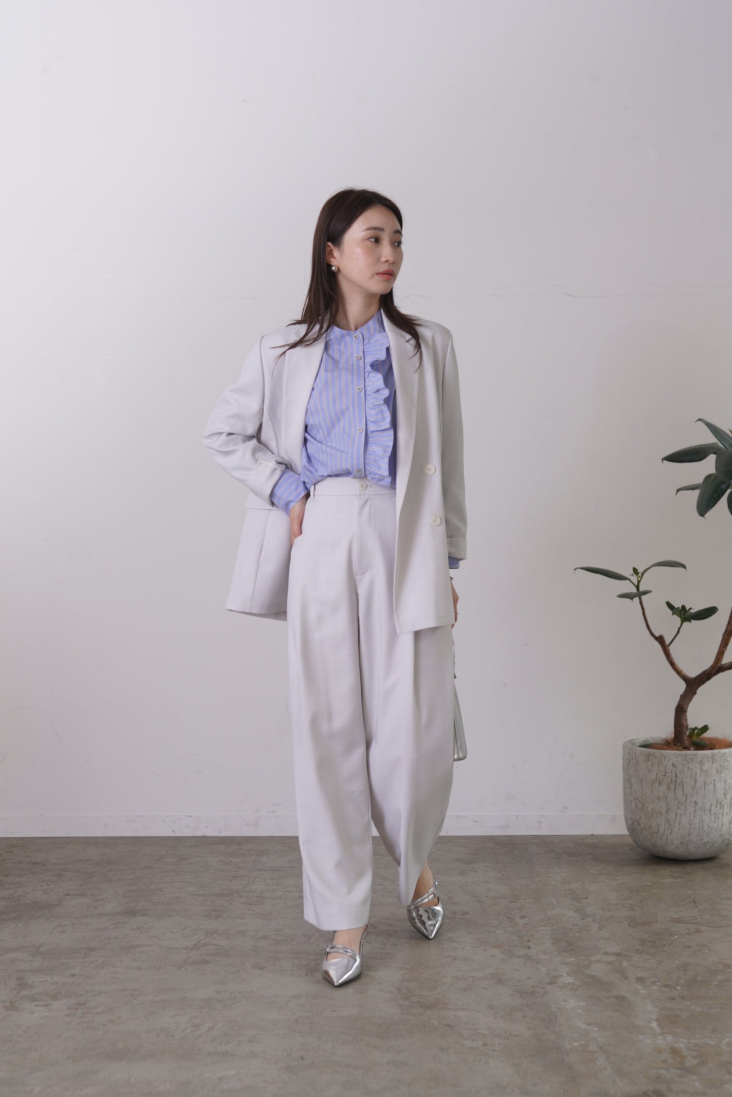 バンドカラーフリルBL　15945