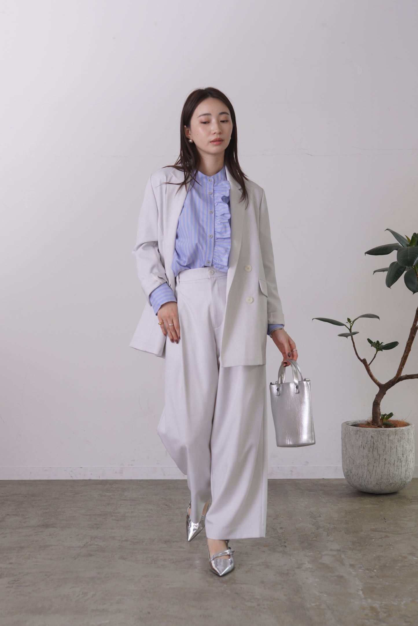 バンドカラーフリルBL　15945