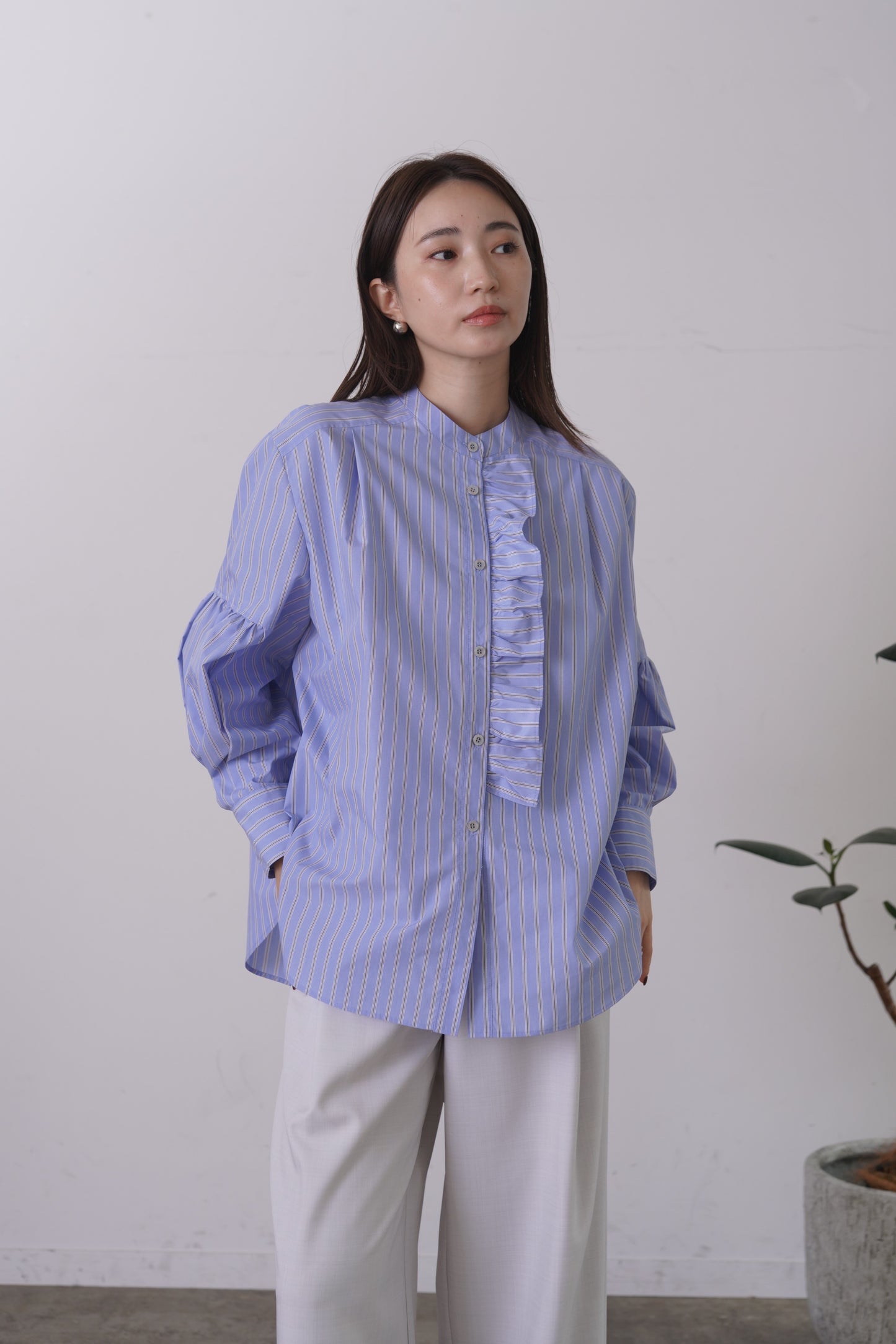 バンドカラーフリルBL　15945