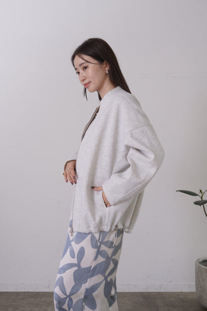 コクーンノーカラーブルゾン　35592