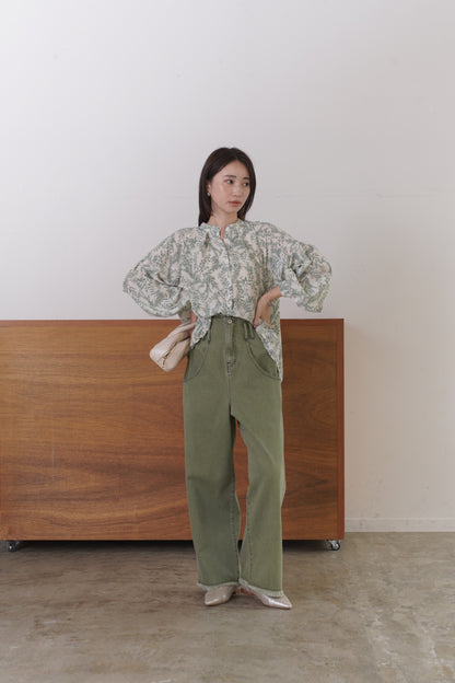 ボタニカルプリントBL 15947