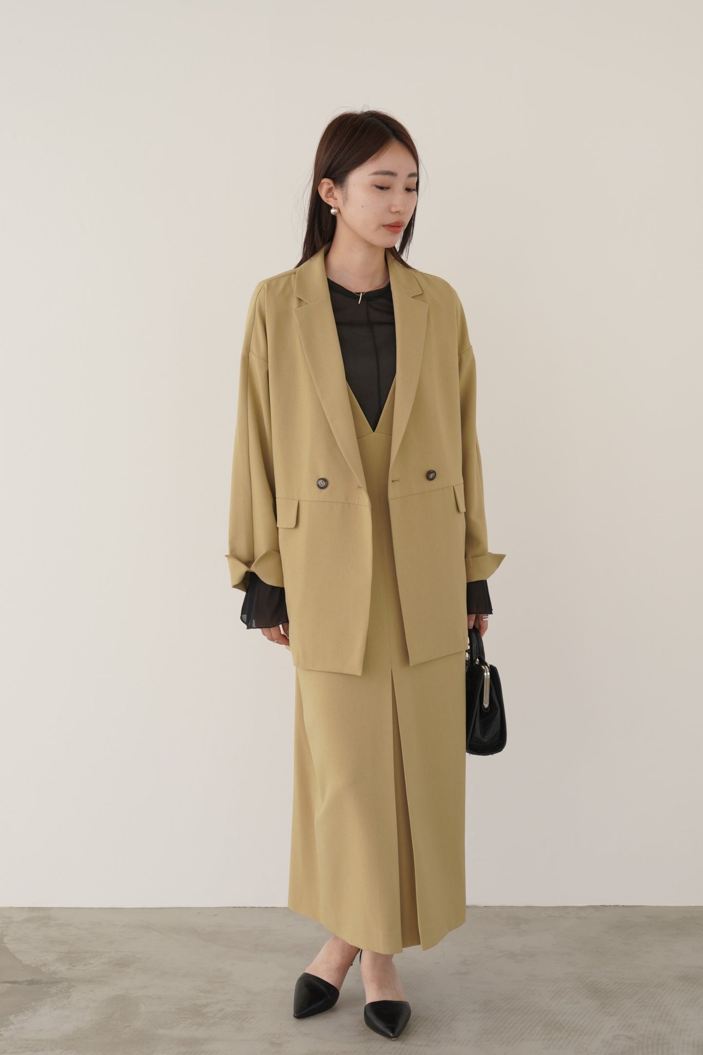 ボックスシルエットツイルジャケット　15736