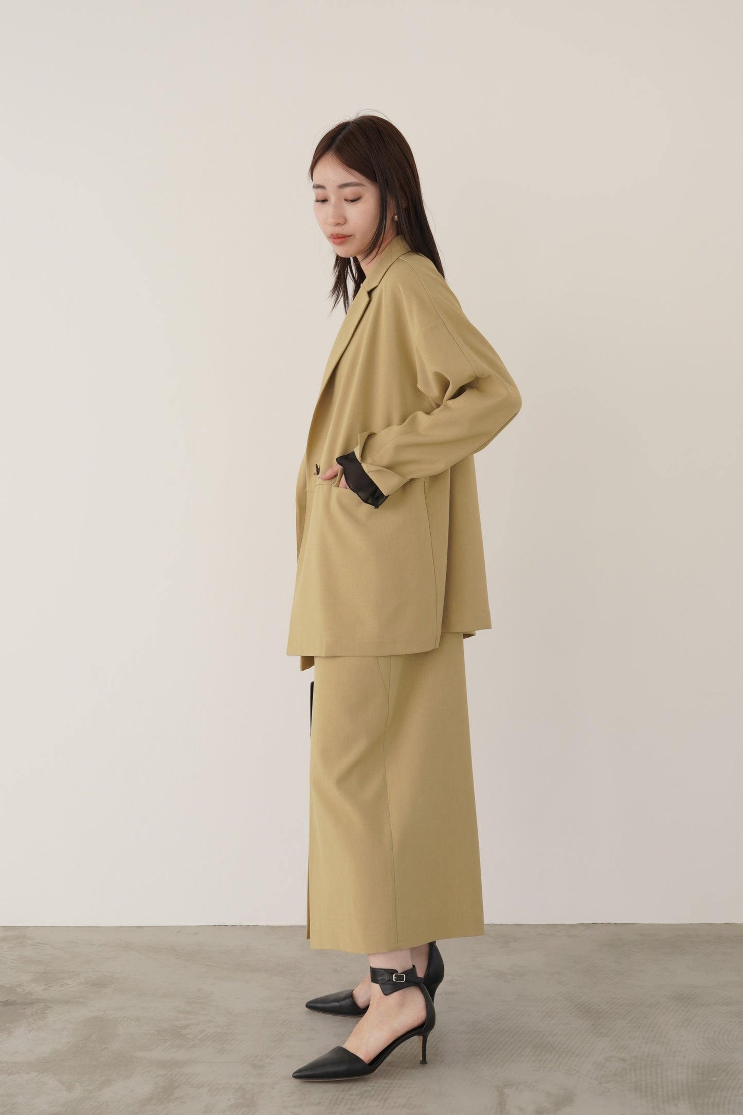 ボックスシルエットツイルジャケット　15736