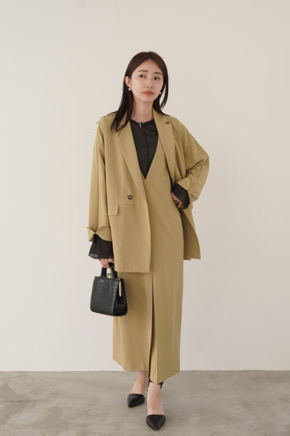 ボックスシルエットツイルジャケット　15736