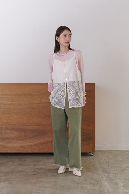 シアーシフォンドッキングカットソー　35585