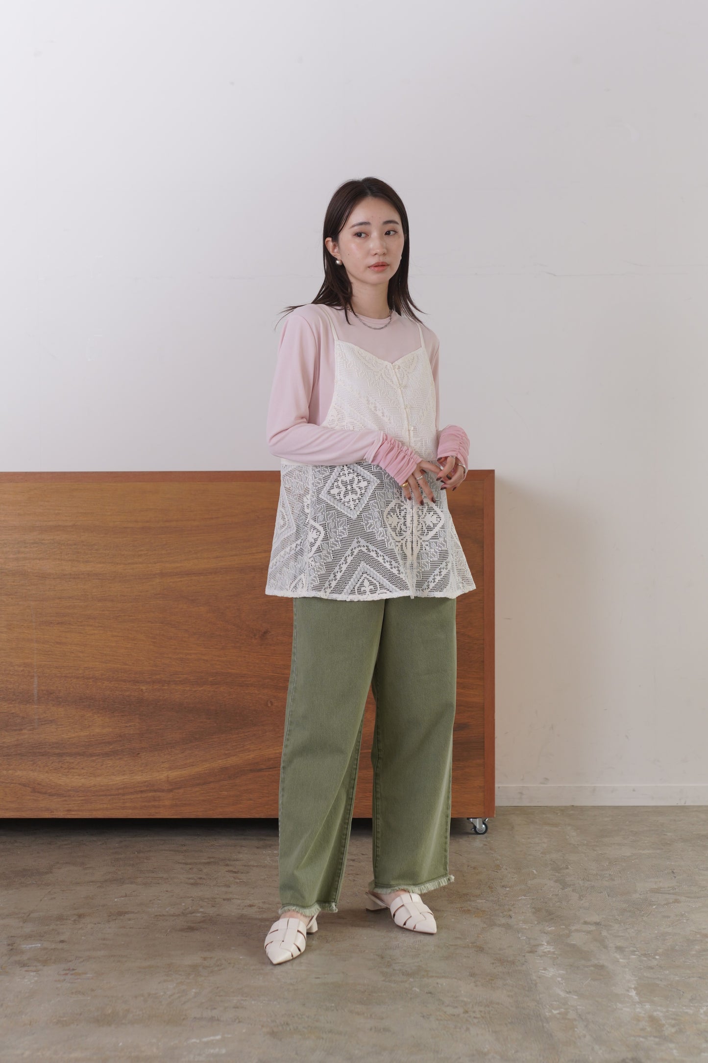 シアーシフォンドッキングカットソー　35585