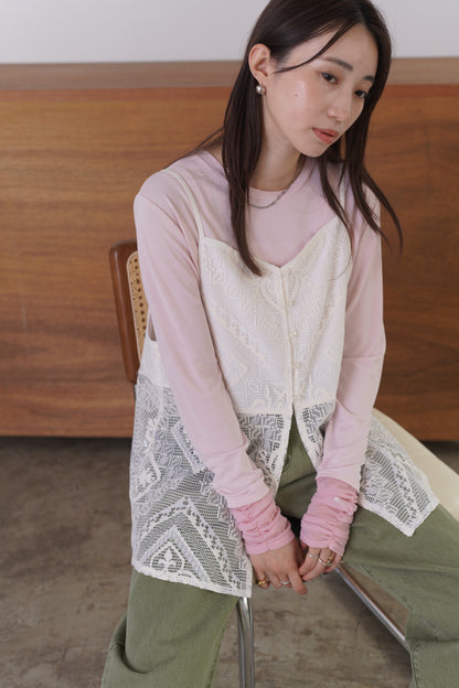 シアーシフォンドッキングカットソー　35585