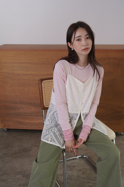 シアーシフォンドッキングカットソー　35585