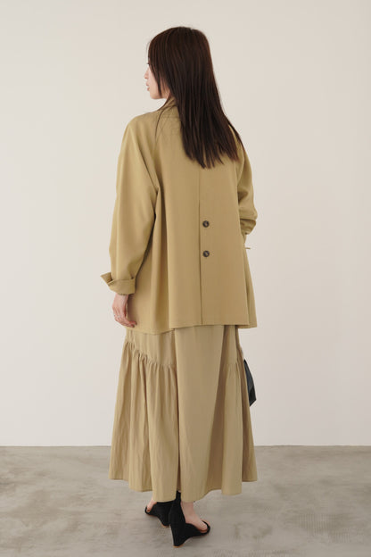 ギャザーフレアシャツワンピース　15731