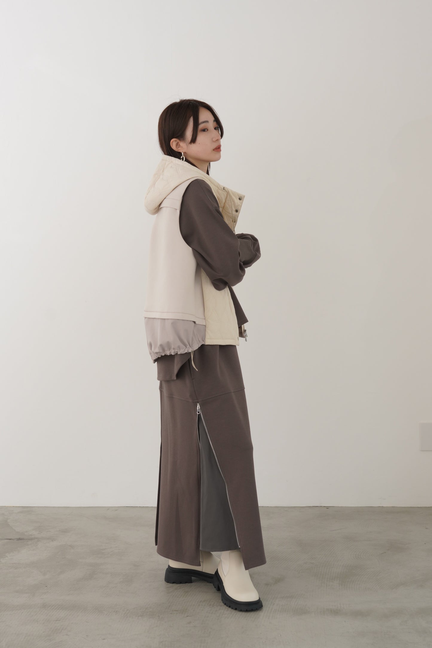 ツイルドッキングニットスカート　23166