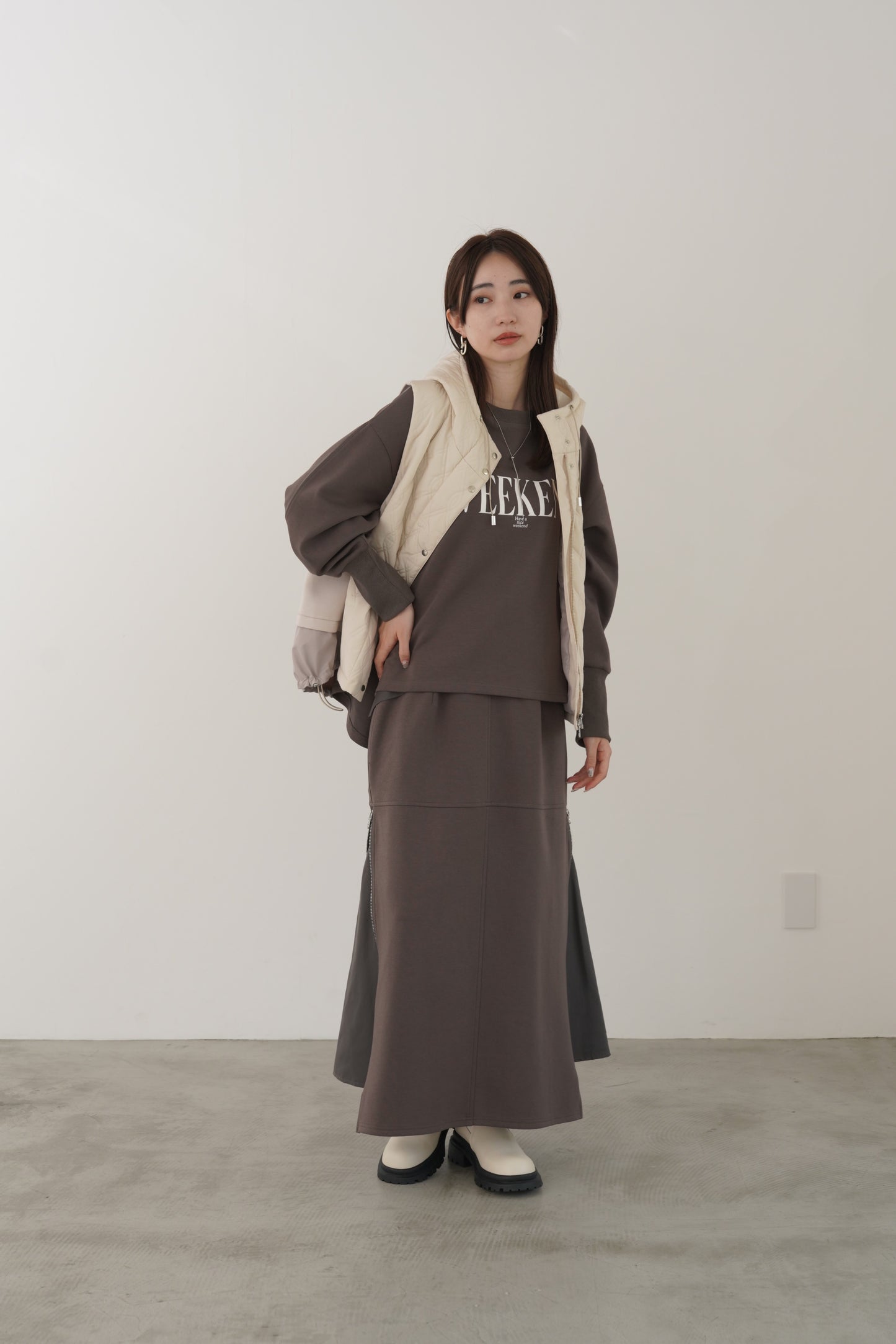 WEEKENDダンボールニットP/O　35547