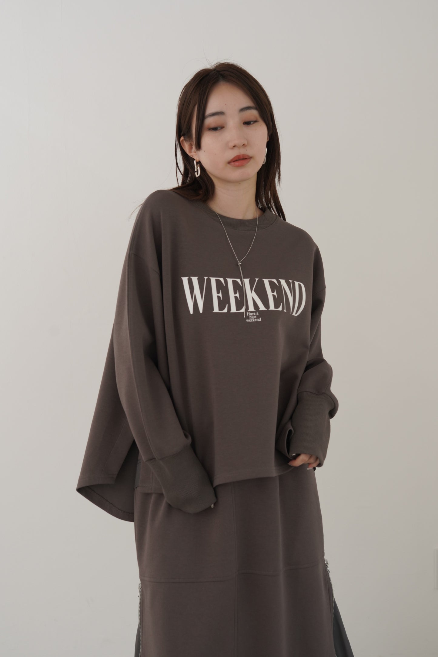 WEEKENDダンボールニットP/O　35547