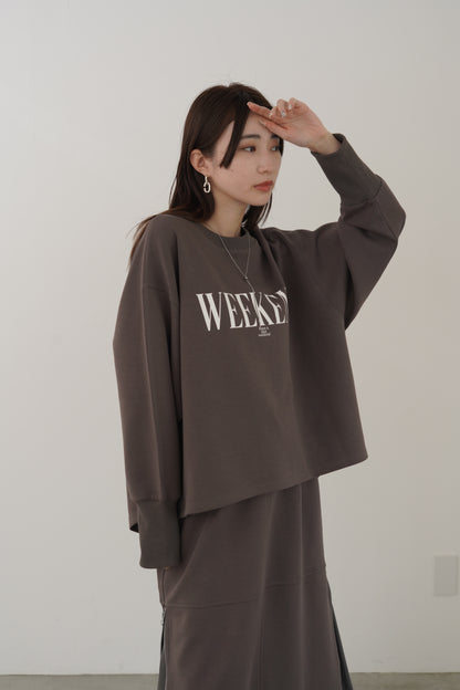 WEEKENDダンボールニットP/O　35547