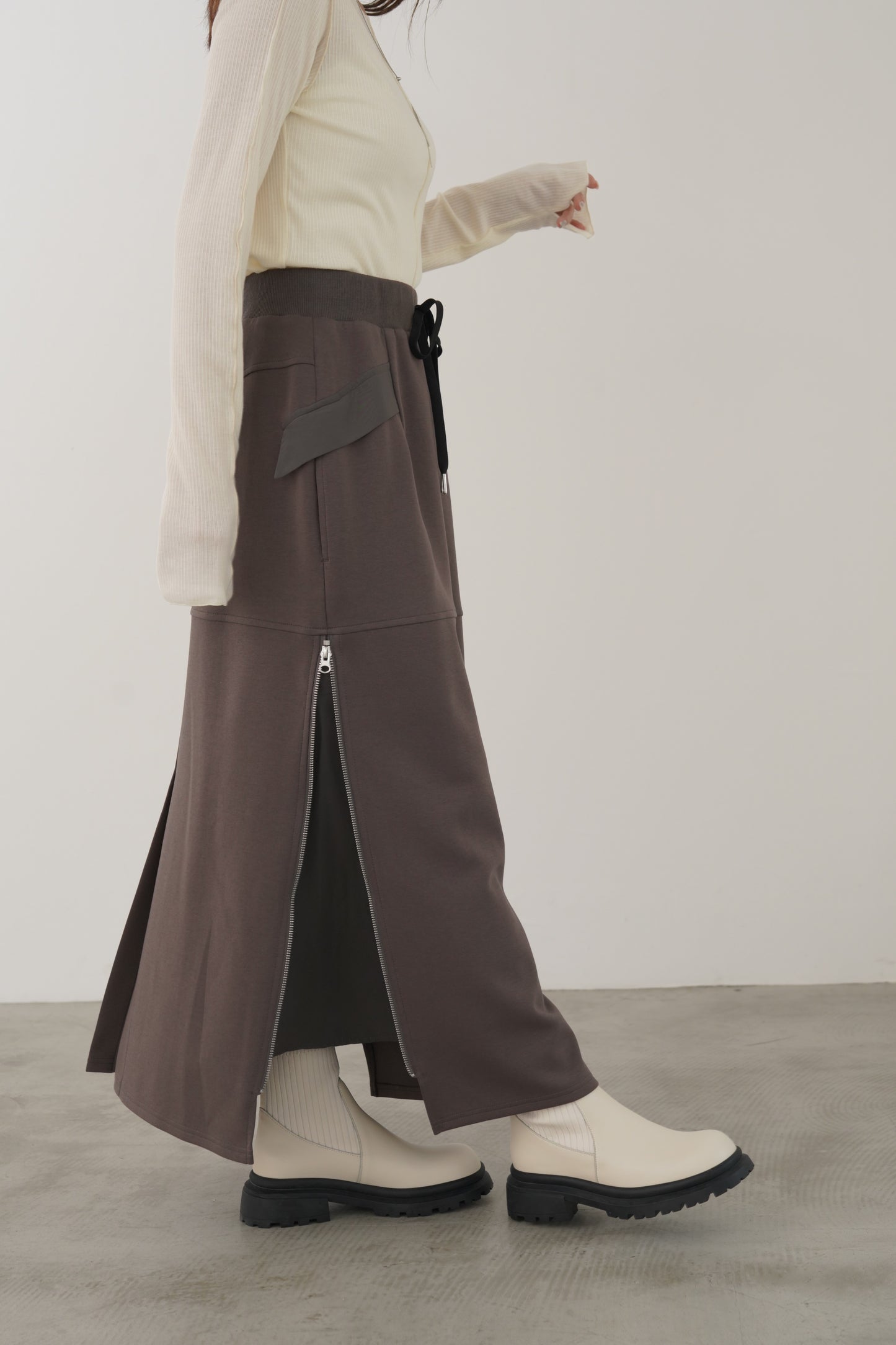 ツイルドッキングニットスカート　23166