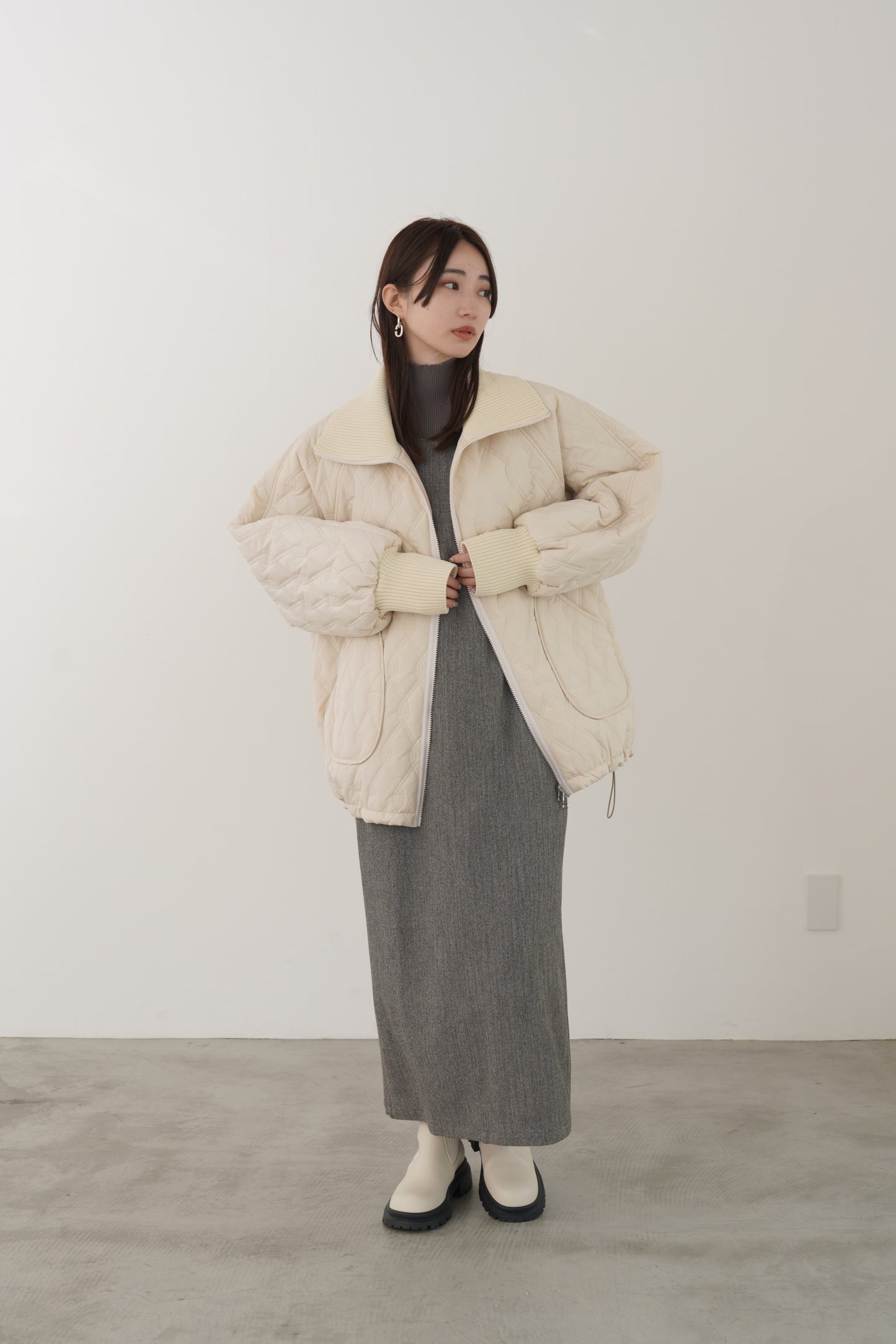 ポリツイードジャンパーSK　15924