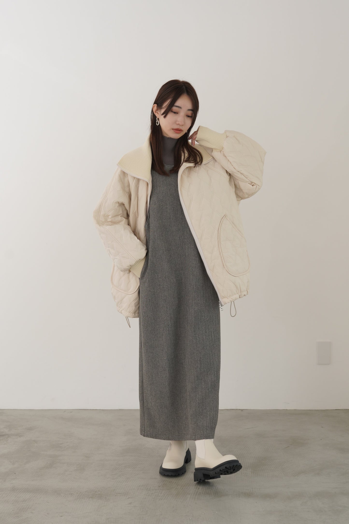 ポリツイードジャンパーSK　15924