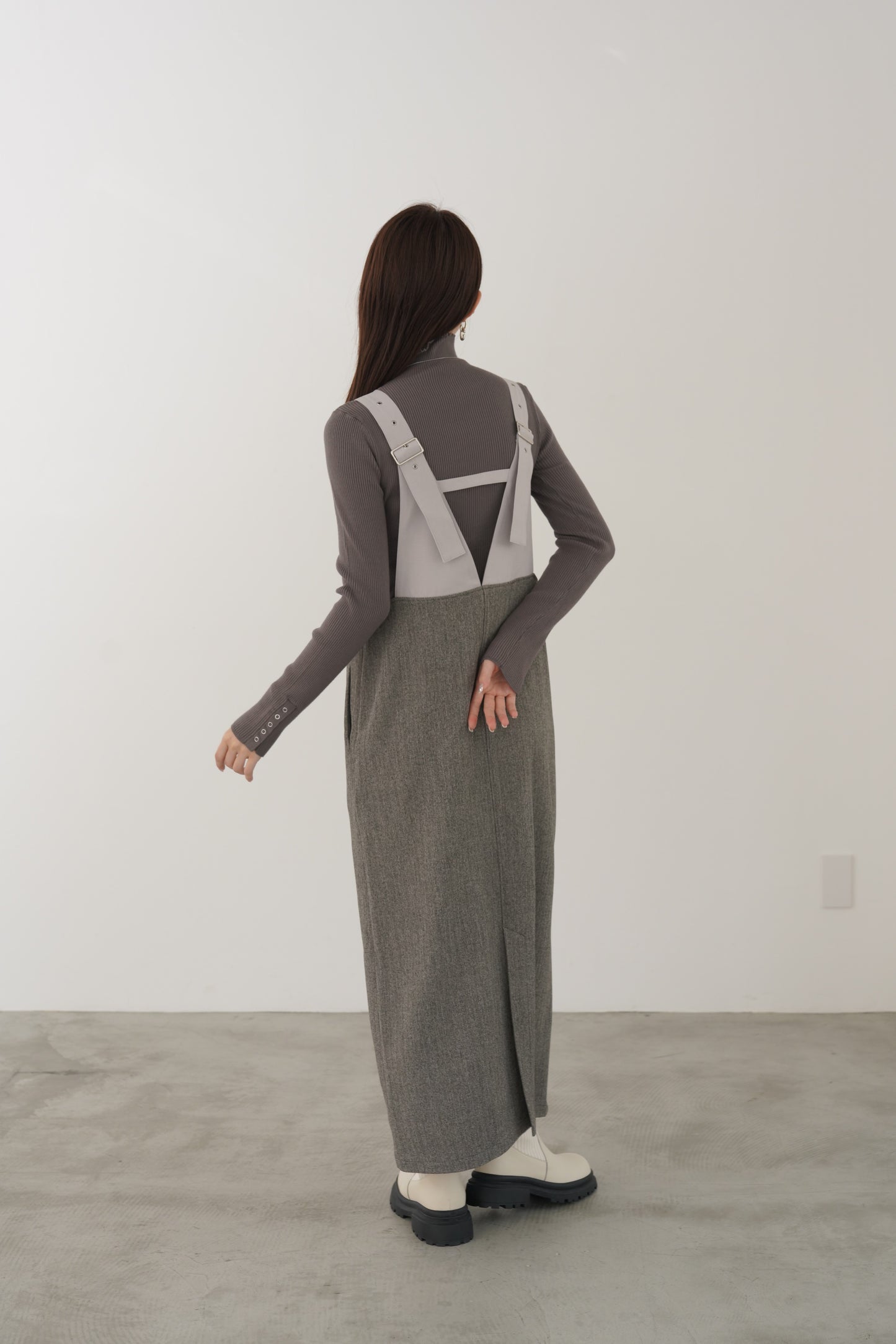 ドットボタンスリーブニット　35552