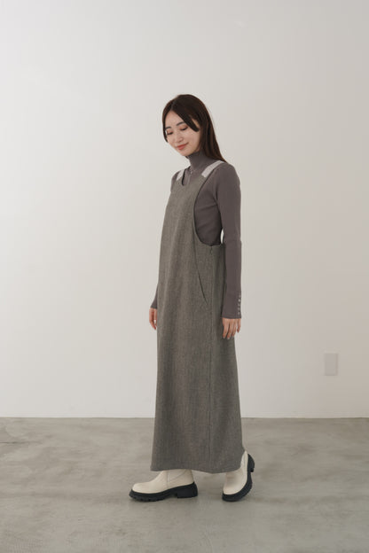 ドットボタンスリーブニット　35552