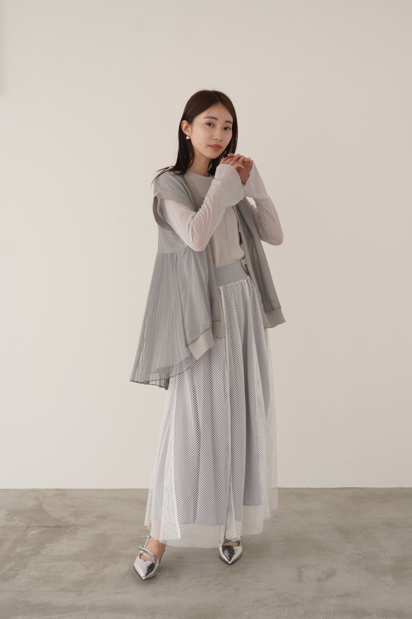 メッシュレーススカート　23037