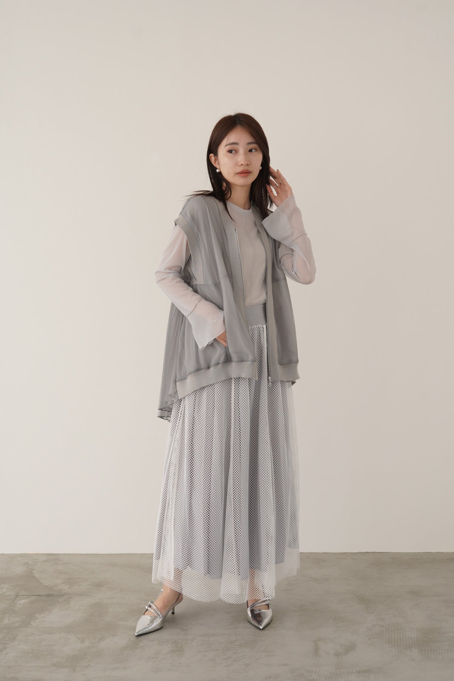 プリーツチュールベスト　15739