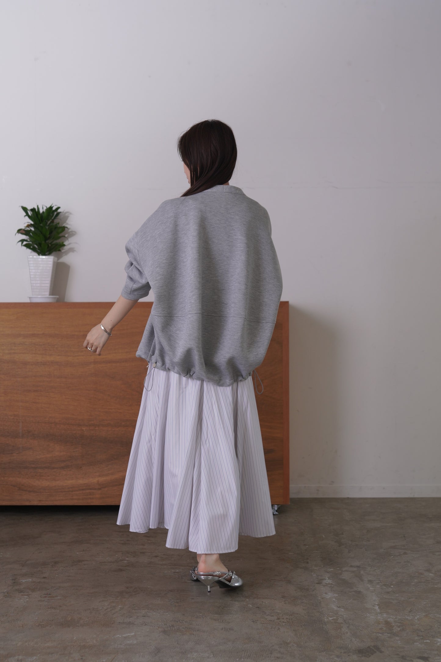 コクーンノーカラーブルゾン　35592