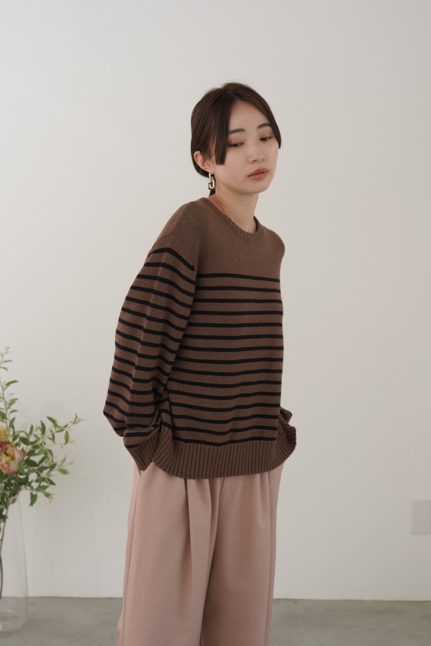 ボーダーニットP/O　35549