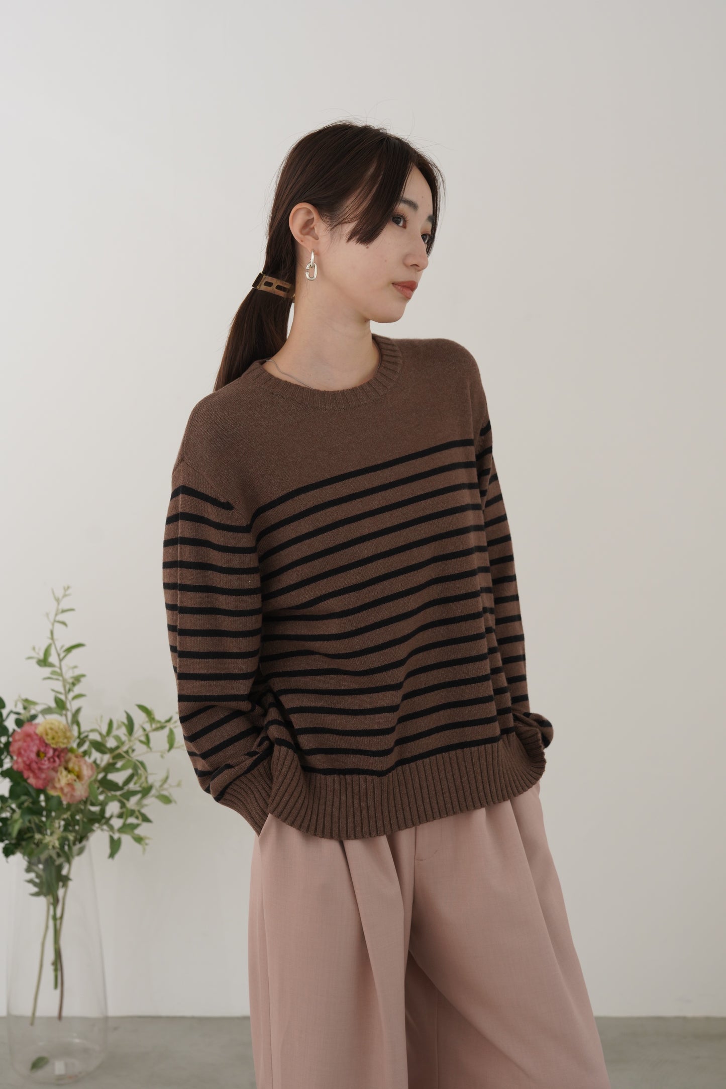 ボーダーニットP/O　35549