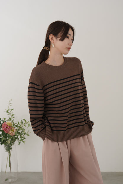 ボーダーニットP/O　35549