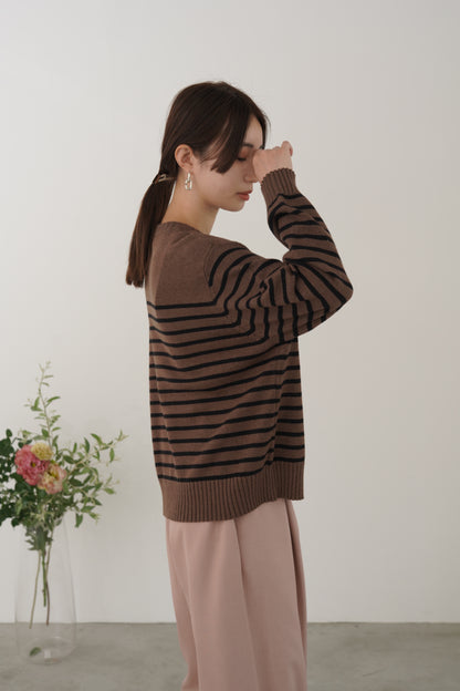 ボーダーニットP/O　35549