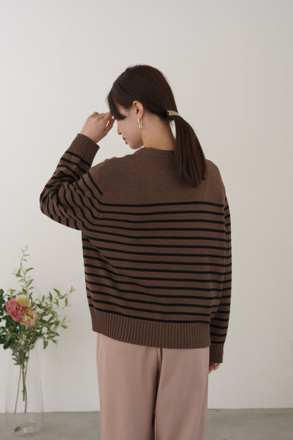 ボーダーニットP/O　35549