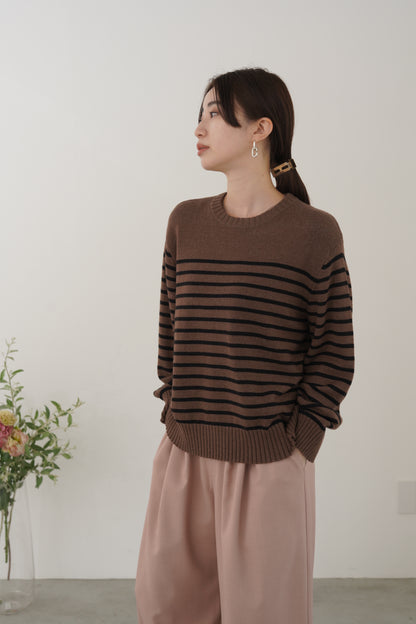 ボーダーニットP/O　35549