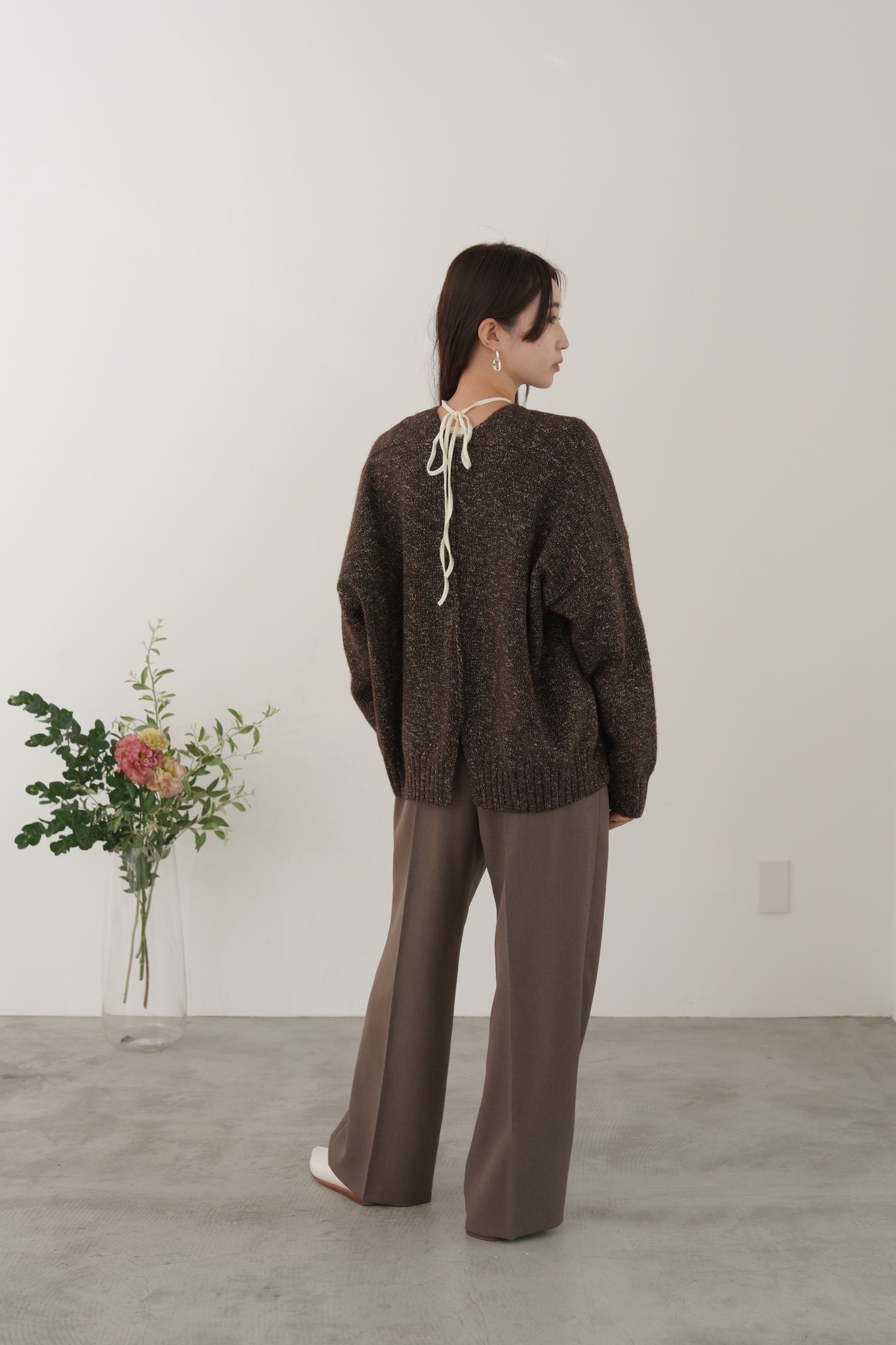 ミニフリルストレートパンツ　23165