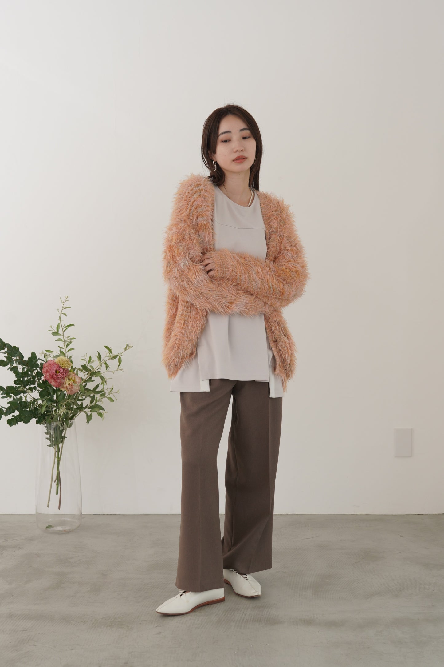 ミニフリルストレートパンツ　23165