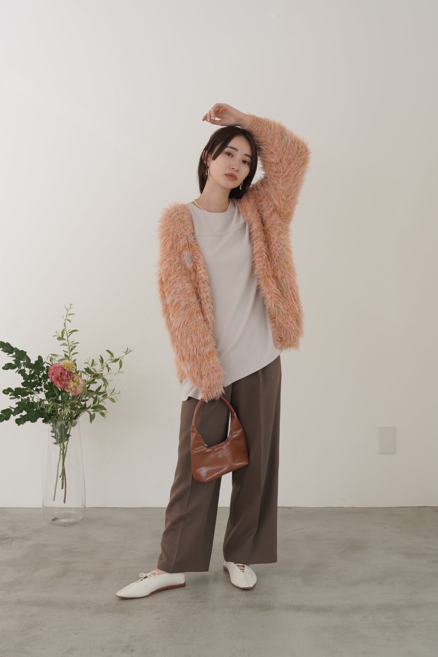 ミニフリルストレートパンツ　23165