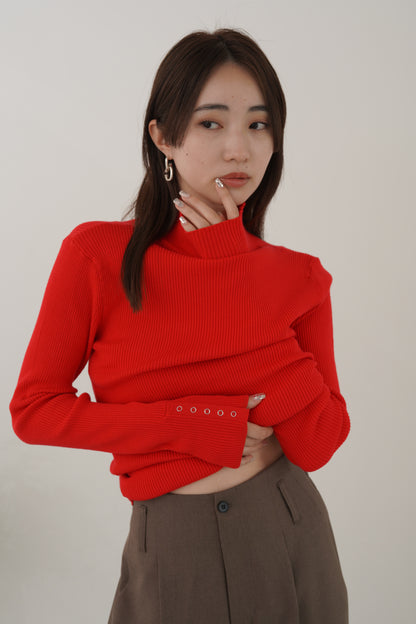 ドットボタンスリーブニット　35552