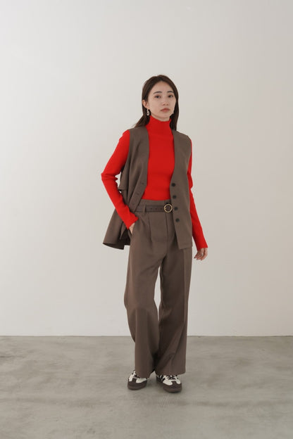 ドットボタンスリーブニット　35552