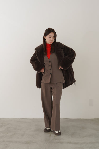 ドットボタンスリーブニット　35552