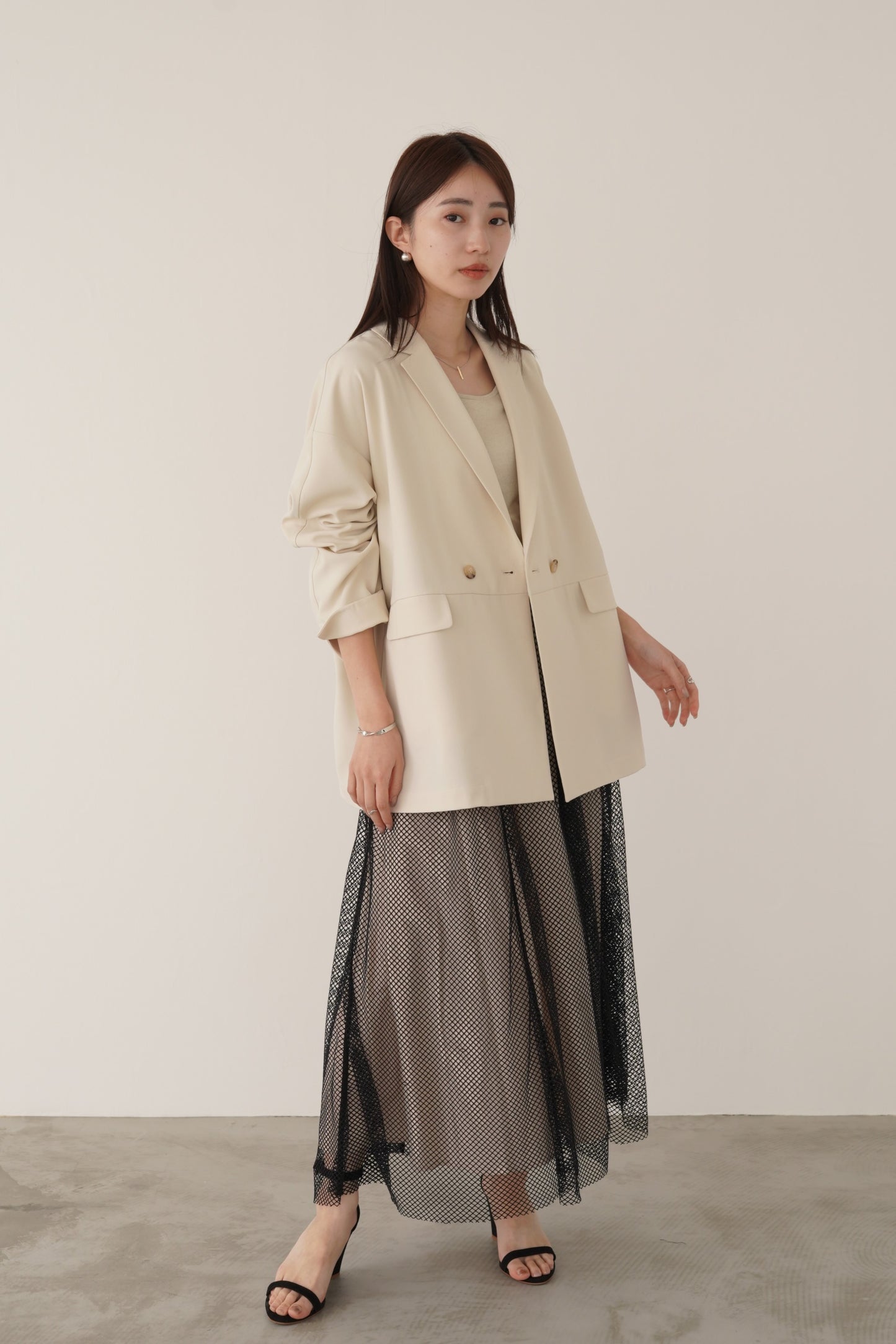 ボックスシルエットツイルジャケット　15736