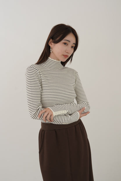 ドットボタンスリーブニット　35552