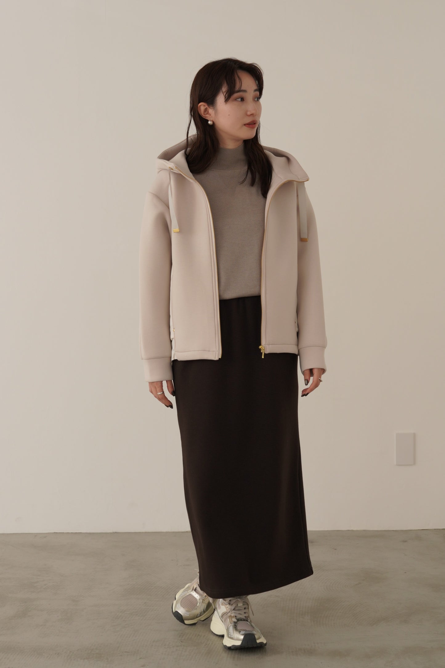 ボンディング切替オーバーサイズフーディー　15824