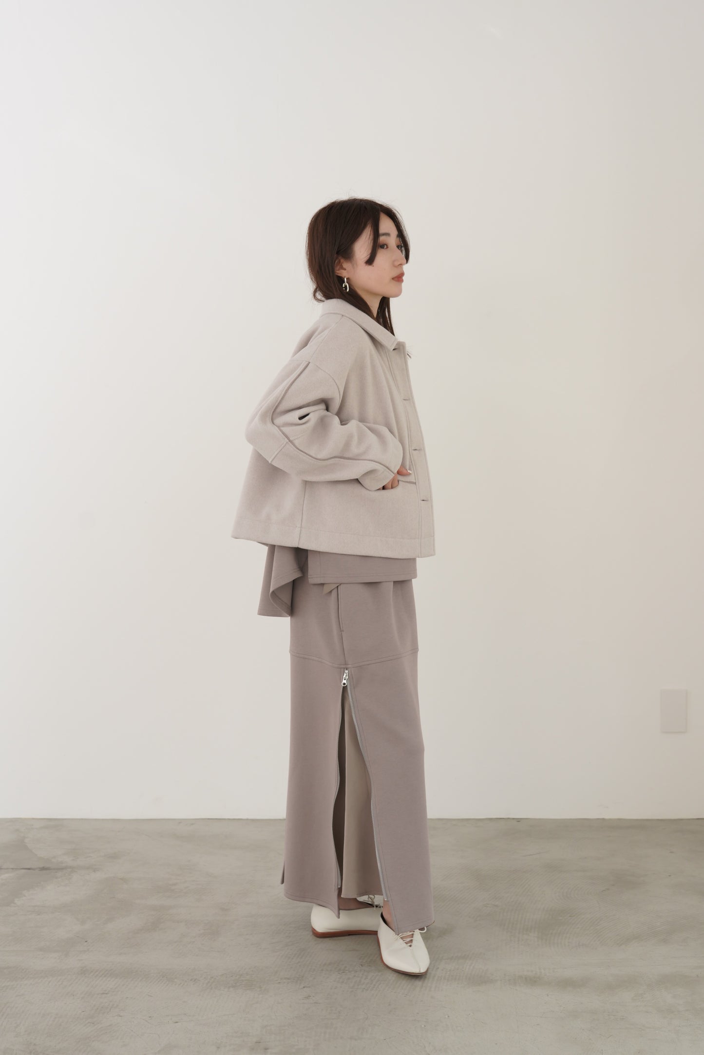 ウールレットコンパクトブルゾン　15928