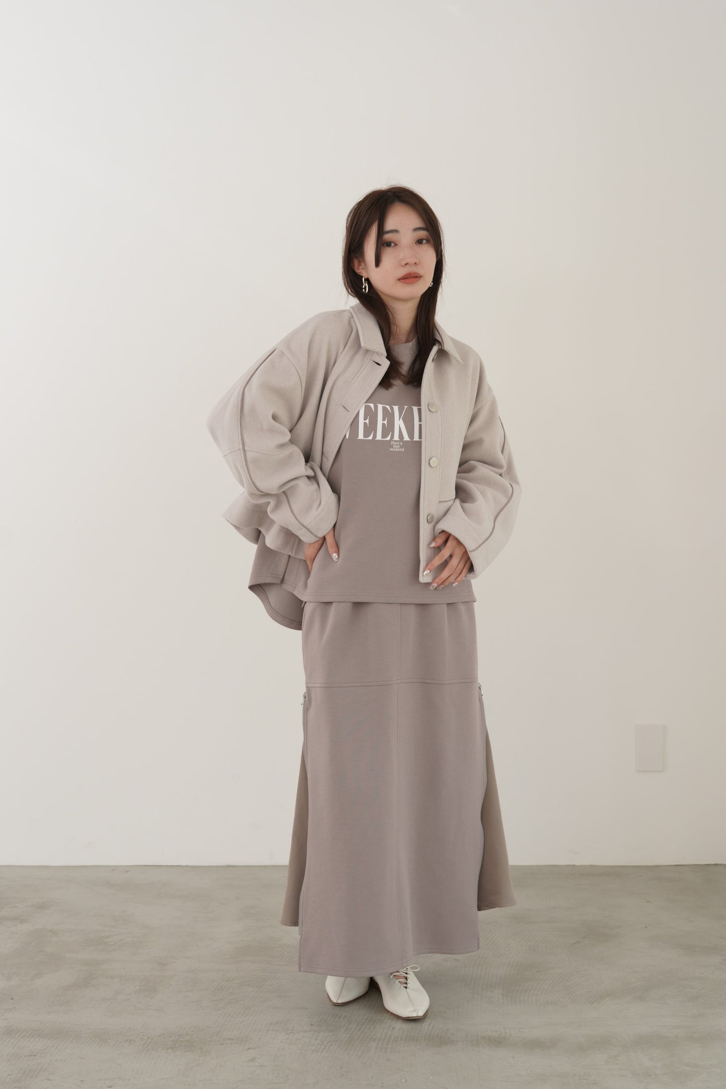 WEEKENDダンボールニットP/O　35547