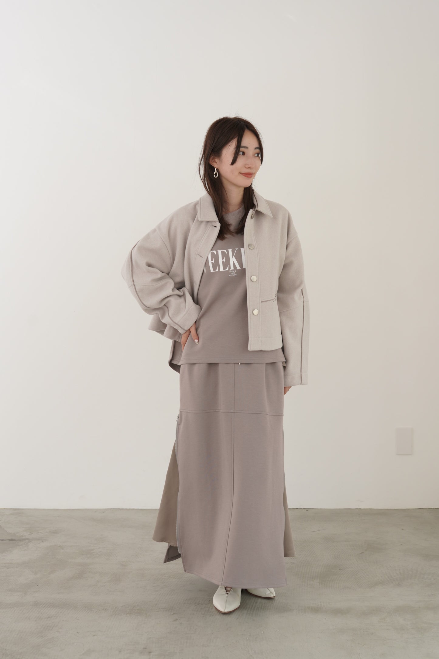 ウールレットコンパクトブルゾン　15928