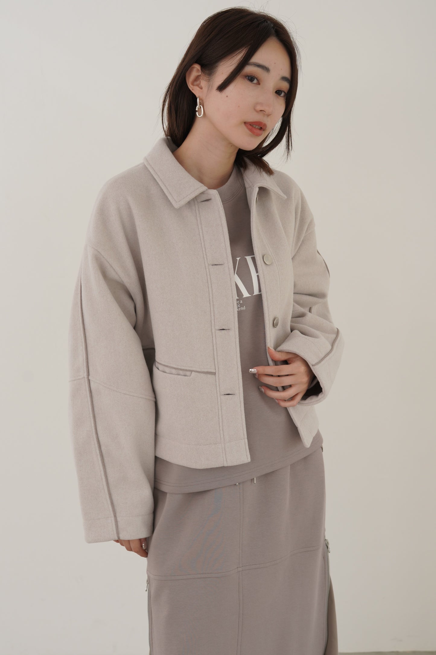 ウールレットコンパクトブルゾン　15928