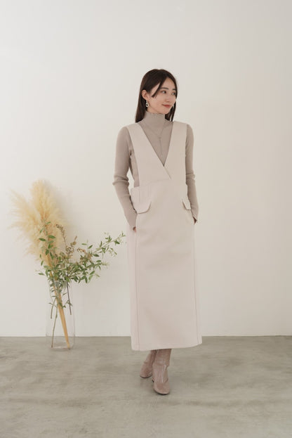 ドットボタンスリーブニット　35552