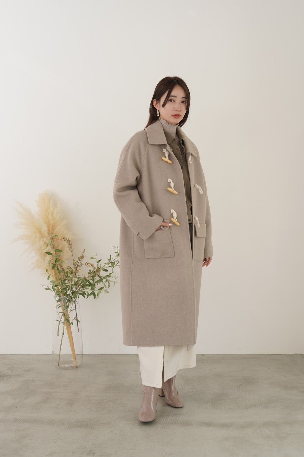 ドットボタンスリーブニット　35552