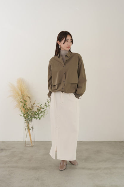 ドットボタンスリーブニット　35552