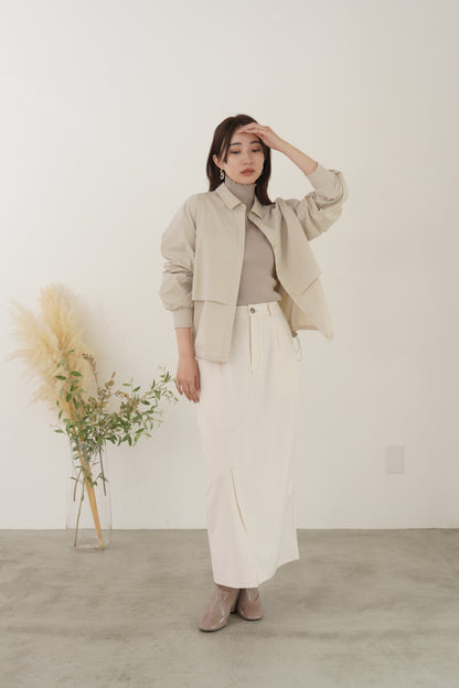 ドットボタンスリーブニット　35552