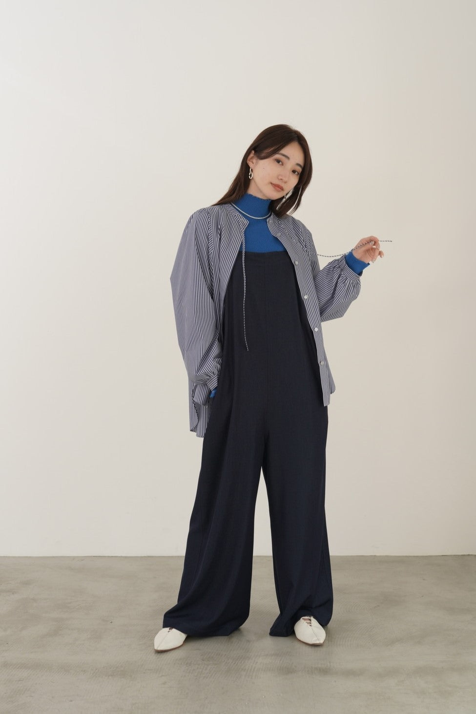 ドットボタンスリーブニット　35552