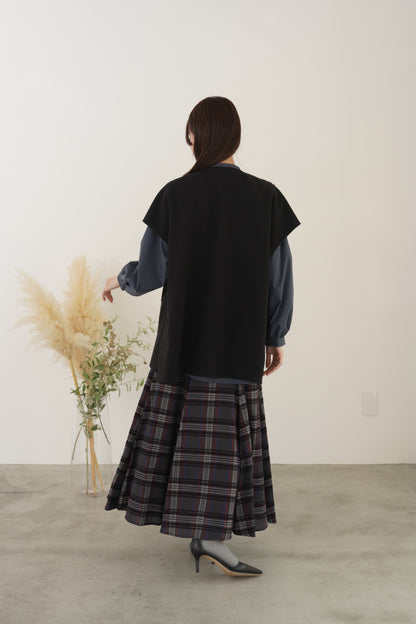 モールチェックウエストリブスカート　23164